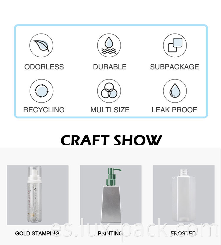 100 ml de forma retengular de la botella solar biodegradable suave de felpa con exteriores